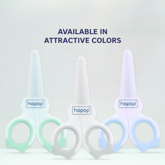 Hopop Baby Nail Scissor-With Rounded Tips-0 to 12M-Green