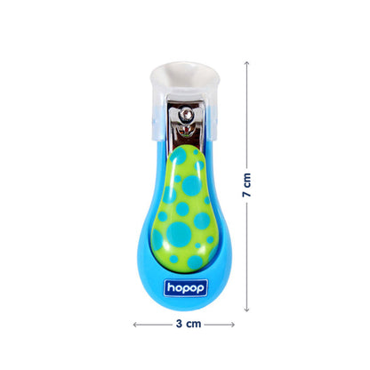 Hopop Nail Clipper-With Skin Guard-Blue Dot