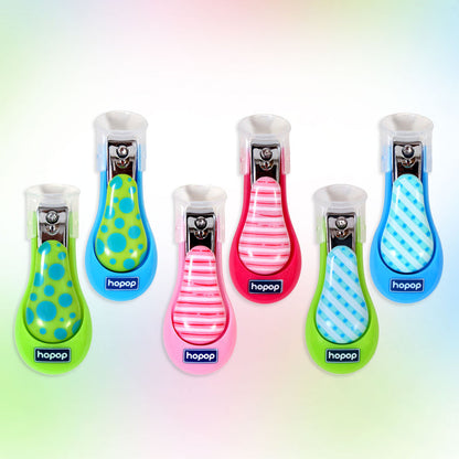 Hopop Nail Clipper-With Skin Guard-Blue Dot
