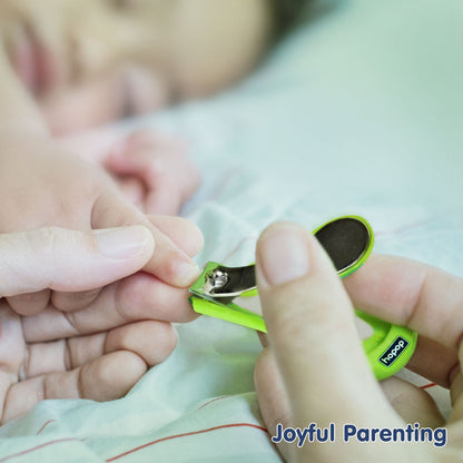 Hopop Nail Clipper-With Skin Guard-Green Check