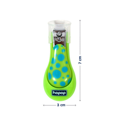 Hopop Nail Clipper-With Skin Guard-Green Dot