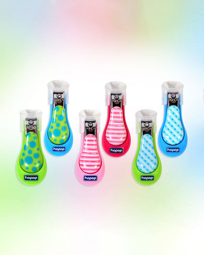 Hopop Nail Clipper-With Skin Guard-Pink Stripe