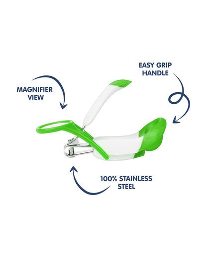 Hopop Nail Clipper-With Magnifying Zoom Lens-Green