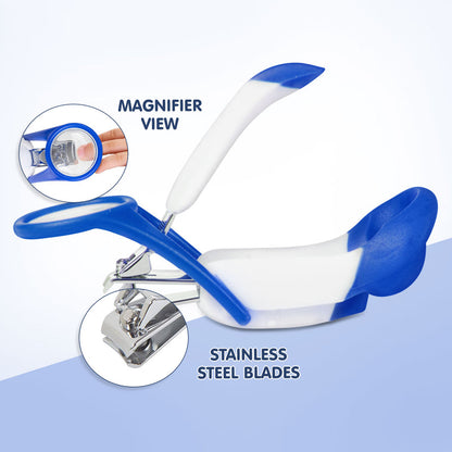 Hopop Nail Clipper-With Magnifying Zoom Lens-Navy