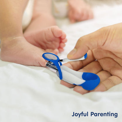 Hopop Nail Clipper-With Magnifying Zoom Lens-Navy