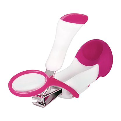 Hopop Nail Clipper-With Magnifying Zoom Lens-Pink