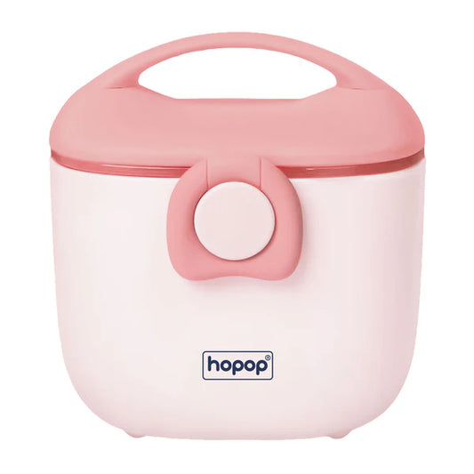 Hopop Milk Powder & Multi Purpose Food Container-Airtight Seal-With Scoop Spoon-210 ml-Pink