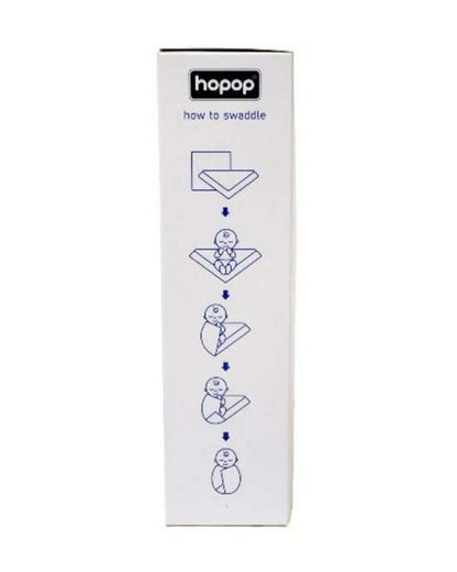 Hopop Pineapple Baby Swaddle-100% Organic Cotton Muslin-White-For Infants