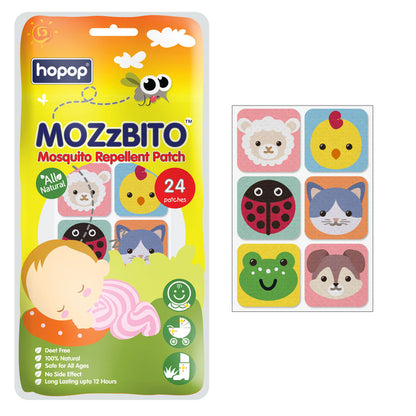 Hopop Sheep MoZzbito Mosquito Repellent Patches-Upto 12 Hours Protection-For Infants-24 Patches