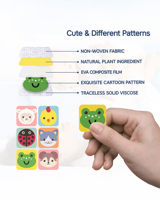 Hopop Smiley MoZzbito Mosquito Repellent Patches-Upto 12 Hours Protection-For Infants-24 Patches