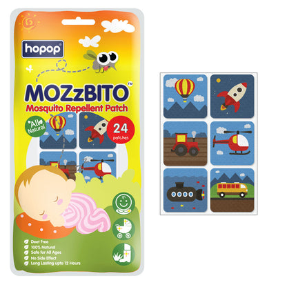 Hopop Transport MoZzbito Mosquito Repellent Patches-Upto 12 Hours Protection-For Infants-24 Patches