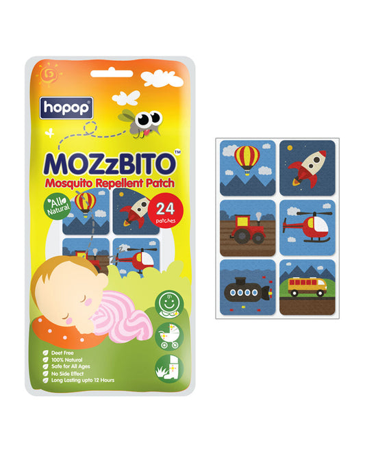 Hopop Transport MoZzbito Mosquito Repellent Patches-Upto 12 Hours Protection-For Infants-24 Patches
