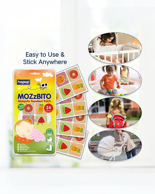 Hopop Transport MoZzbito Mosquito Repellent Patches-Upto 12 Hours Protection-For Infants-24 Patches
