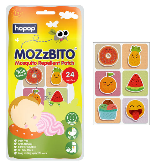 Hopop Donut MoZzbito Mosquito Repellent Patches-Upto 12 Hours Protection-For Infants-24 Patches