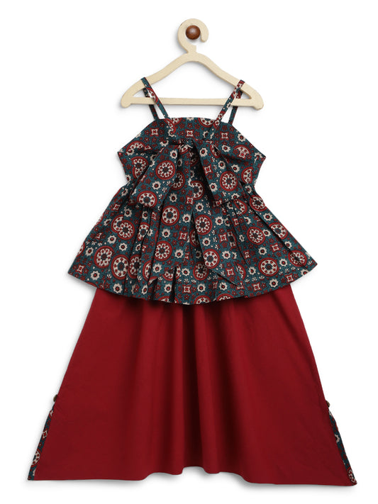 Tiber Taber Multicolor Kurta Set-Indie Print-Cotton-For Infants