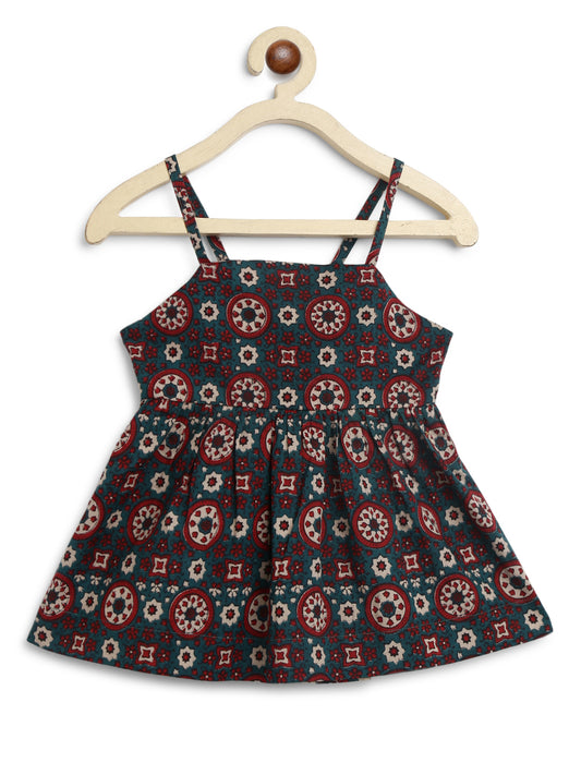 Tiber Taber Multicolor Kurta Set-Indie Print-Cotton-For Infants