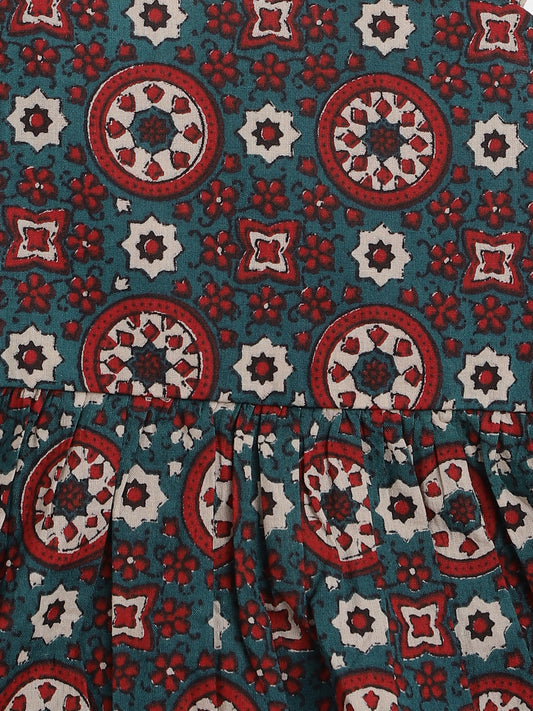 Tiber Taber Multicolor Kurta Set-Indie Print-Cotton-For Infants