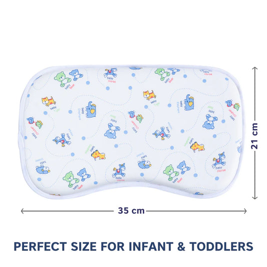 Hopop Memory Foam Baby Pillow-Prevents Flat Head Syndrome-Eases Neck Tension of Baby-Bear-For Infants