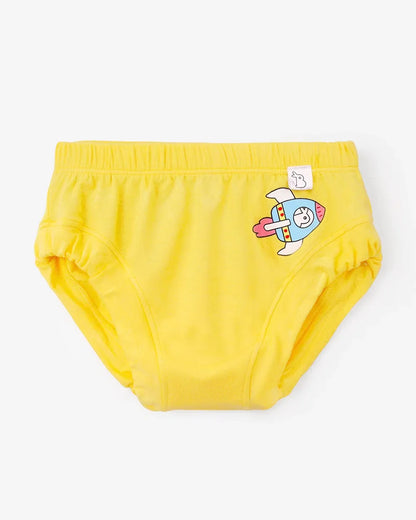 SuperBottoms Yellow & Lavender Briefs-Solid-Cotton-Pack Of 2-For Infants