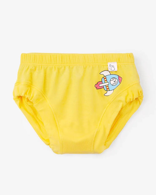 SuperBottoms Yellow & Lavender Briefs-Solid-Cotton-Pack Of 2-For Infants