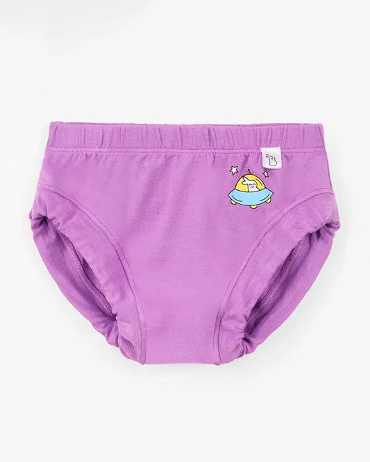 SuperBottoms Yellow & Lavender Briefs-Solid-Cotton-Pack Of 2-For Infants