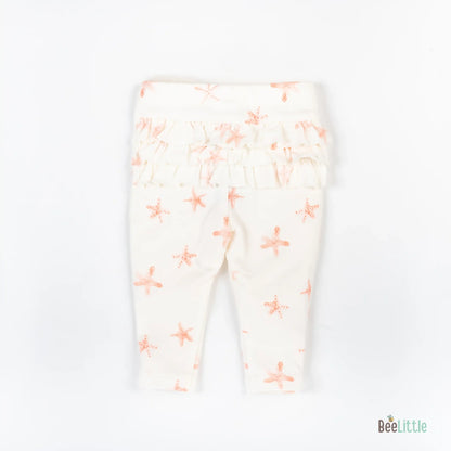 BeeLittle White Leggings-Star Fish-Cotton-For Infants