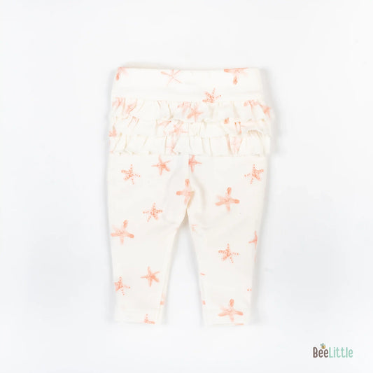 Beelittle Pastel Green & White Leggings-Printed-Cotton-Pack Of 2-For Infants