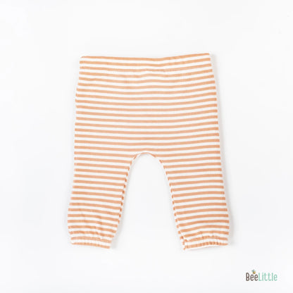 BeeLittle Peach Pajamas-Mustard Stripes-Cotton-For Infants