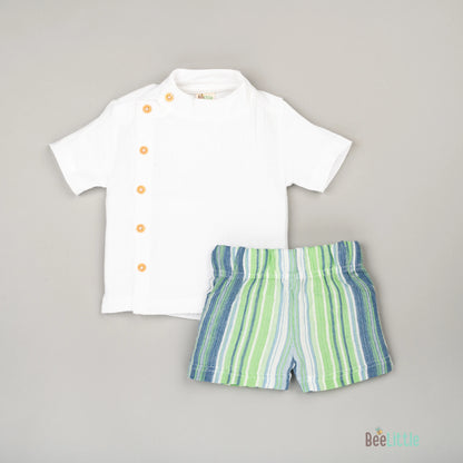 BeeLittle Multicolored Jhabla Set-Cotton-For Infants