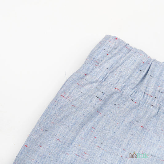 BeeLittle Light Blue Jhabla Set-Cotton-For Infants