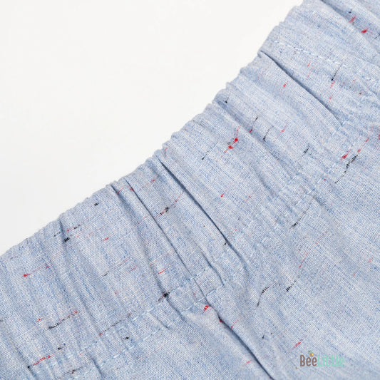 BeeLittle Light Blue Jhabla Set-Cotton-For Infants