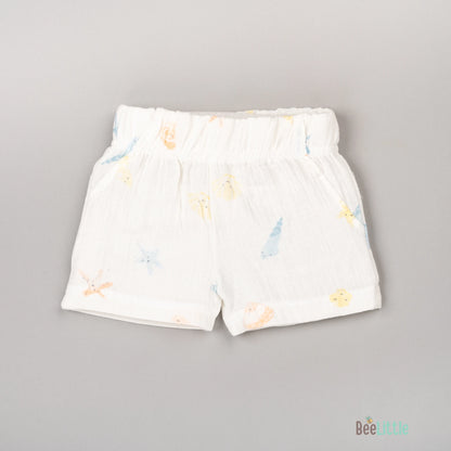 BeeLittle White Jhabla Set-Milky White-Cotton-For Infants