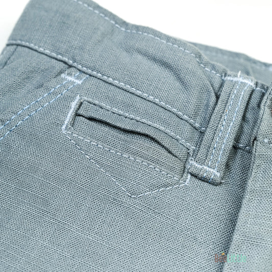 BeeLittle Grey Trousers-Slate-Cotton-For Infants