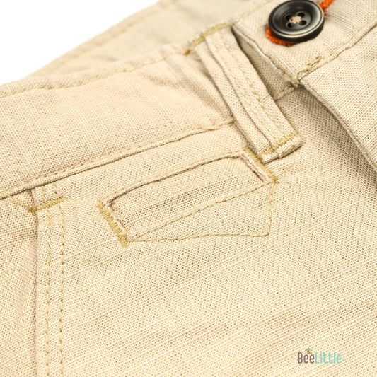 BeeLittle Beige Trousers-Cotton-For Infants