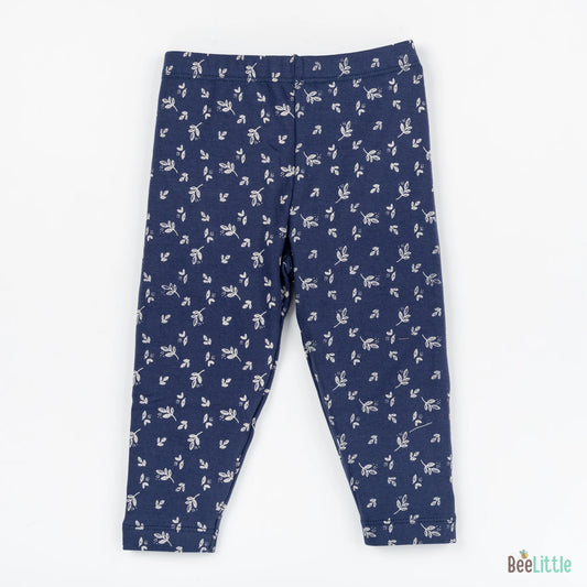 BeeLittle Blue & Grey Leggings-Navy-Cotton-Pack of 2-For Infants