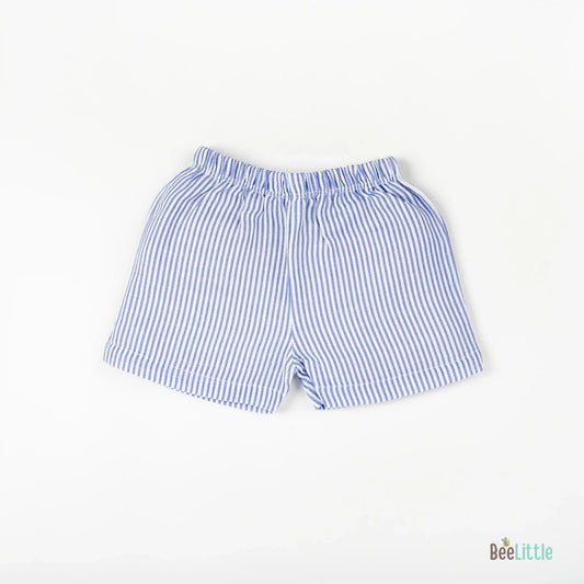 BeeLittle Blue & Peach Shorts-Magic is Real-Organic Muslin-Pack of 2-For Infants