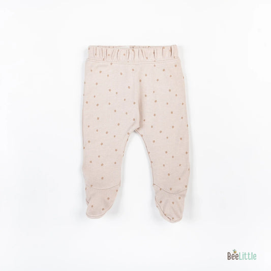 BeeLittle Beige Leggings-Dusky Dots-Cotton-For Infants