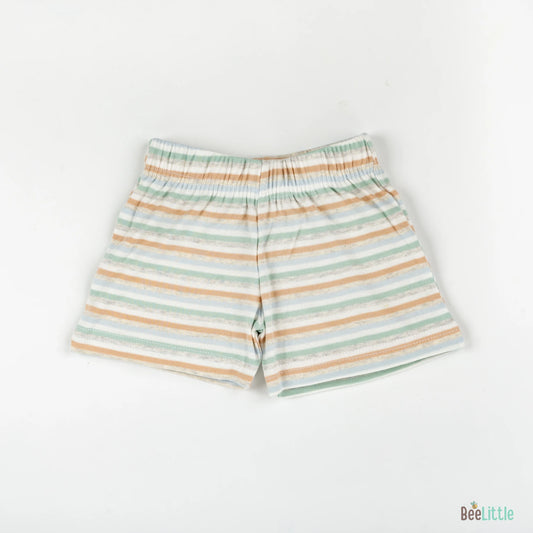 BeeLittle Multicolored Shorts-Stripes-Cotton-Pack of 2-For Infants