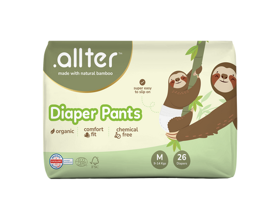 Allter Baby Explorer Diaper Pants-Medium (9-14Kg)-With Wetness Indicator