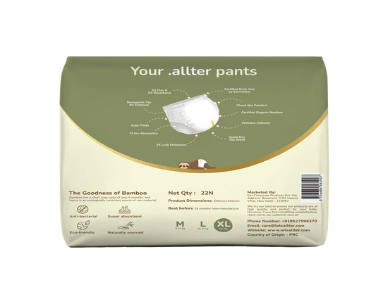 Allter Baby Explorer Diaper Pants-Extra Large (16Kg+)-With Wetness Indicator