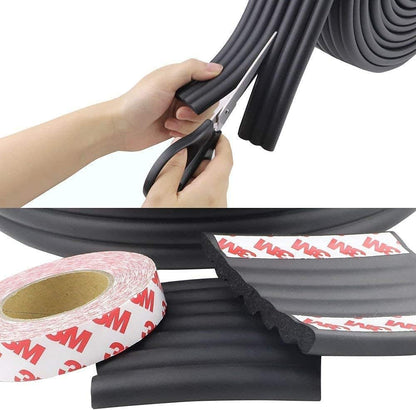 BabySafeHouse Wide Flat Edge Guard Strip-3M Adhesive-for All Type of Surface-Baby Proofing-Black