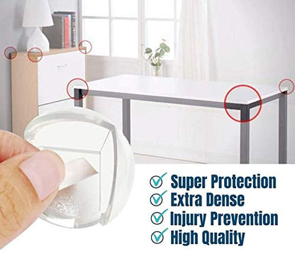 BabySafeHouse Transparent Corner Edge Guards-For Baby Proofing-Pre Taped-For Kids-Big