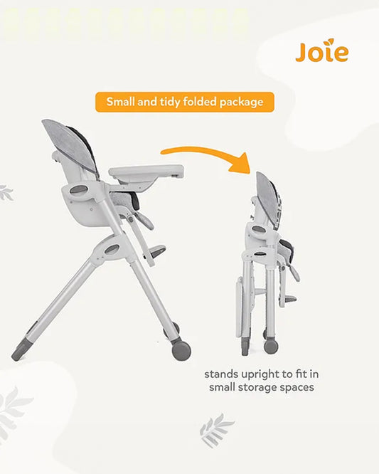 Joie Mimzy Recline High Chair-5 Position Recline-7 Height Positions-Upto 15 Kg-Logan