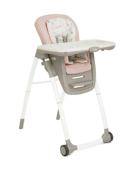 Joie Multiply 6in1 Baby High Chair-5 Level Height Adjustments With 3 Position Adjustable Tray-Convertible To Booster Seat & Mini Table-For 0 to 6Y (Upto 27Kg)-Flowers Forever