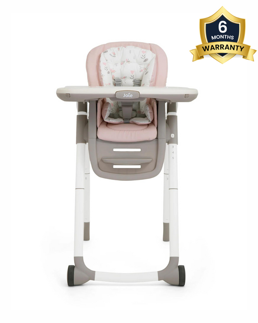 Joie Multiply 6in1 Baby High Chair-5 Level Height Adjustments With 3 Position Adjustable Tray-Convertible To Booster Seat & Mini Table-For 0 to 6Y (Upto 27Kg)-Flowers Forever