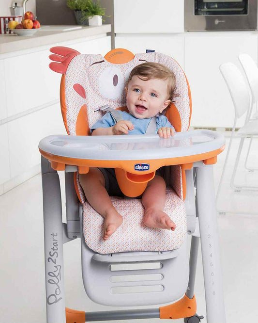 Chicco Polly 2 Start Baby High Chair-4 Recline Positions-8 Height Adjustments-0M+ (Upto 15 Kg)-Fancy Chicken