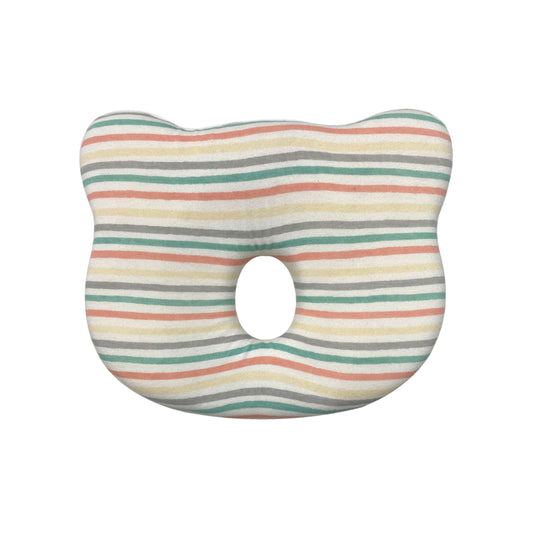 Abracadabra Baby Memory Foam Pillow-Prevents Flat Head Syndrome-Eases Neck Tension of Baby-Multi Stripe-For Infants