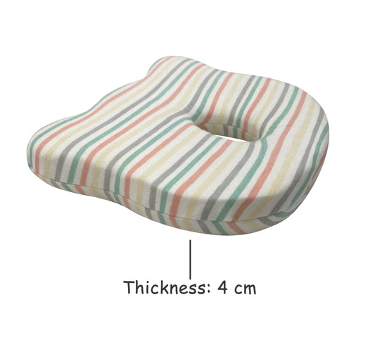 Abracadabra Baby Memory Foam Pillow-Prevents Flat Head Syndrome-Eases Neck Tension of Baby-Multi Stripe-For Infants