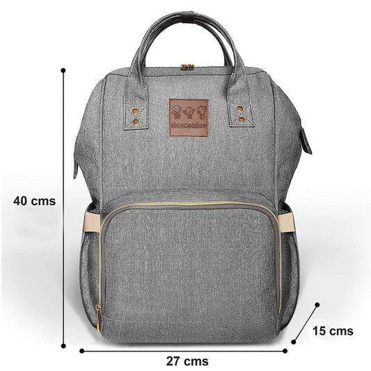 Abracadabra Diaper Bag-Backpack-With Anti Theft Compartment-Grey