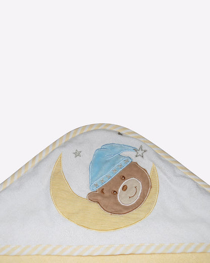 Abracadabra Hooded Baby Bath Towel Set-100% Terry Cotton-With 2 Face Washers-Naptime Teddy